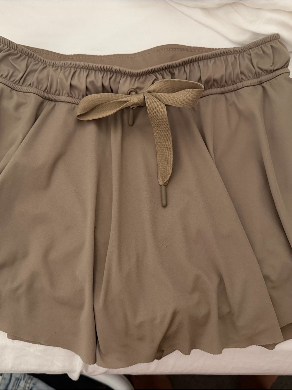 FP Movement by Free People Taupe Drawstring Skort